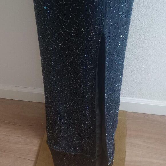 Y2K Silk Beaded Sequined Fairygoth Prom Dress - Picture 5 of 6